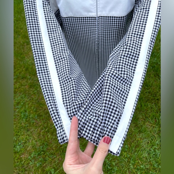 Talbots women's sport jacket windbreaker gingham striped MEDIUM athleisure zipup - Picture 6 of 15